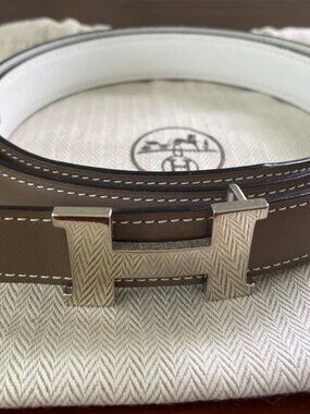 Hermès Mini H belt buckle & reversible strap 24 mm